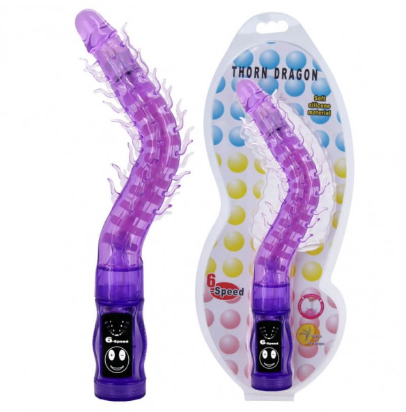 BAILE - Spiny Dragon Stimulator Vibrator Stick (Battery - Purple)